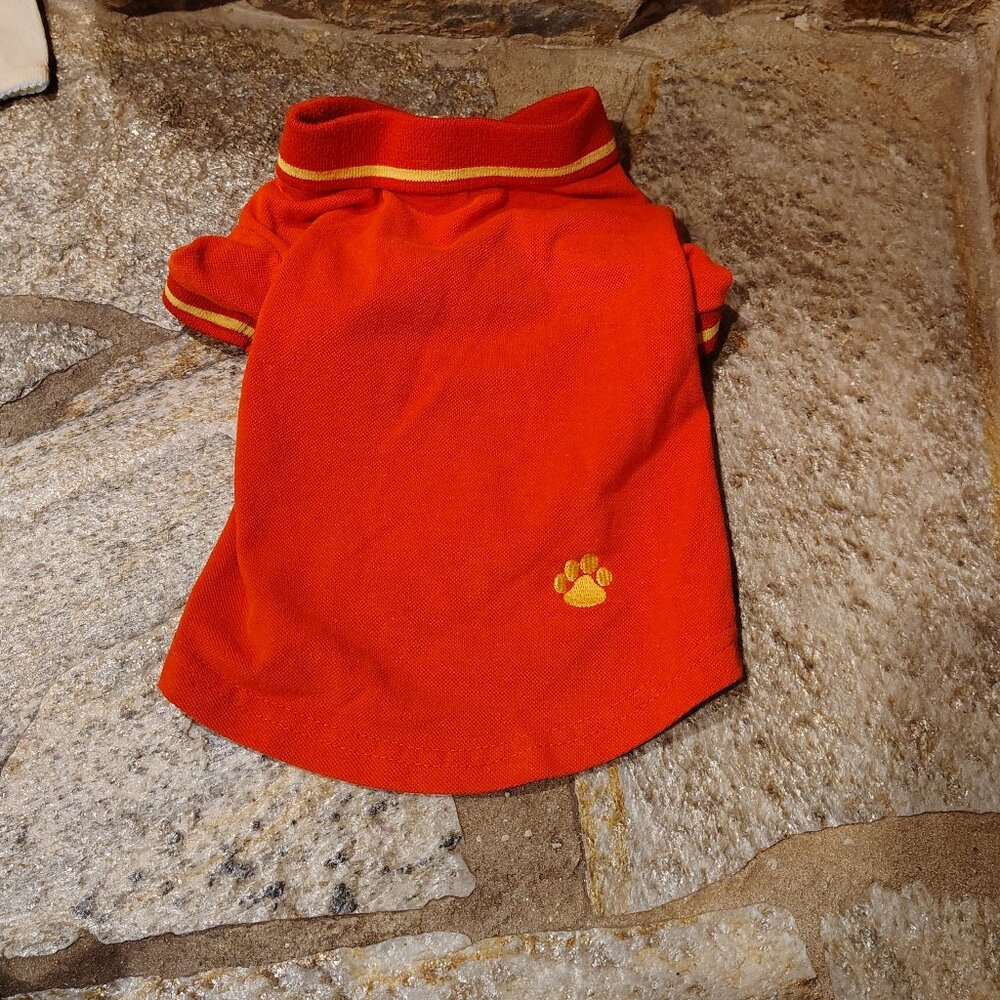 Top Paw Dogs Red Polo Shirt Size Medium Cotton
